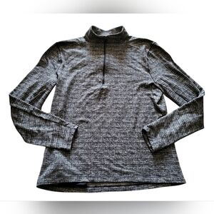 Pre-owned Lululemon Mens M Surge Warm 1/4 Zip Heathered Gray Pullover Top Active